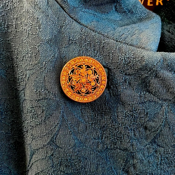 Versace double-buttoned mid-thigh length wool coat size 4 - Picture 3 of 16